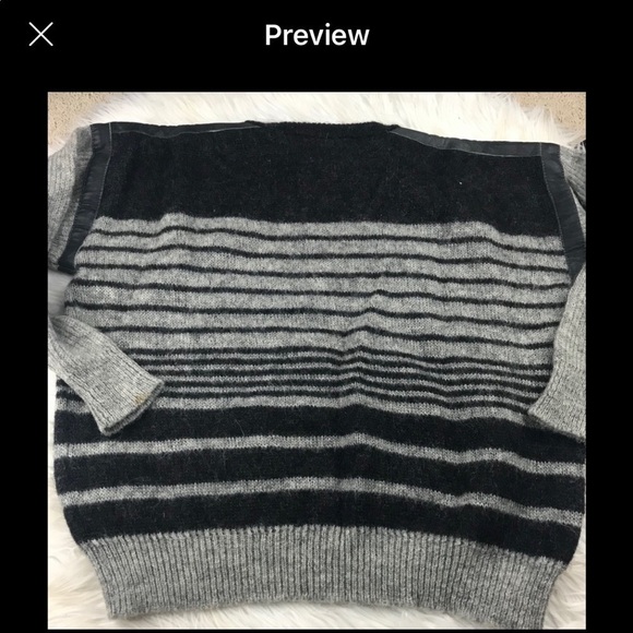 Samband of Iceland 100% new wool leather trim sweater M - Picture 2 of 7